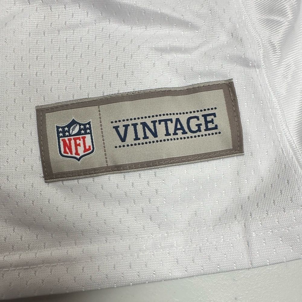 NWT NFL Pro Line Vintage Men’s Big & Tall BLANK White Blue Football Jersey - 4XL - Picture 6 of 7
